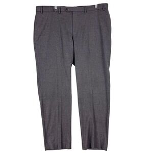Lauren‎ Ralph Lauren Dress Pants Mens 40x30 Gray Check Stretch Flat Front Office